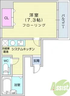 サンビューティ春日町【3階】の間取り