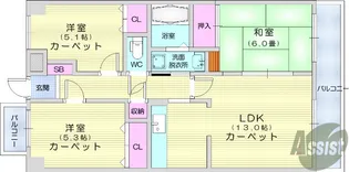 グローリィハイツNo2【7階】の間取り