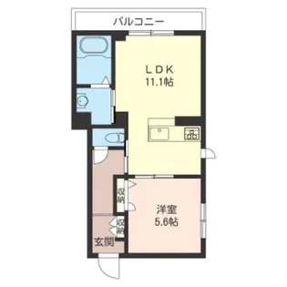 クレール・エ・ボウII【3階】の間取り