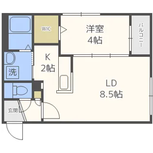 ラフィーネ中島公園PREMIUM【4階】の間取り