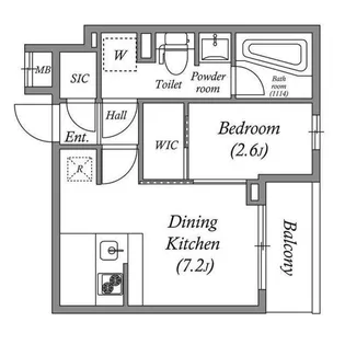 レジデンス経堂桜丘【2階】の間取り