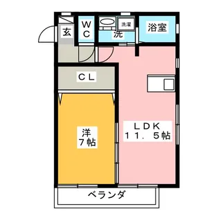 レジデンス翁 東館【1階】の間取り