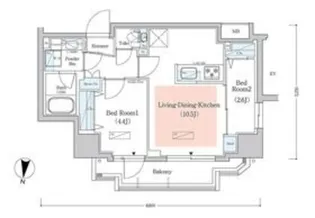 アーバネックス西新宿II【8階】の間取り