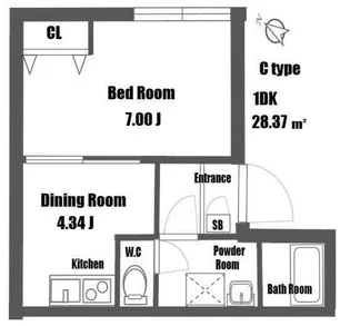 MAXIV CITY堀切RIVER SIDE【1階】の間取り