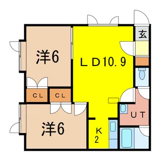 ハイム北欧館B【2階】の間取り