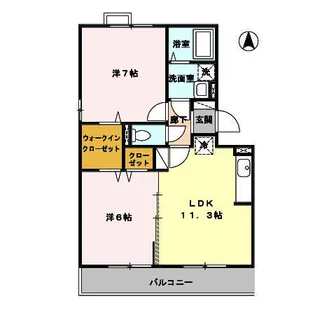 アンビシオン A棟【3階】の間取り