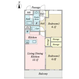 フォンティーヌ【3階】の間取り
