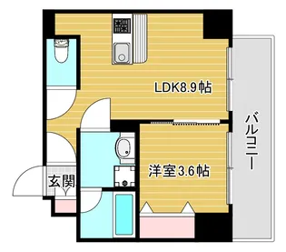ブエナビスタ難波サウスタワー【9階】の間取り