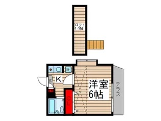 ウッディパレス松戸【1階】の間取り