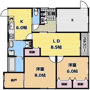 Hana House【1階】の間取り