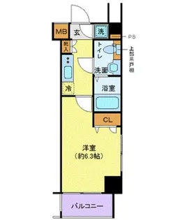 クレイシア新横浜【8階】の間取り