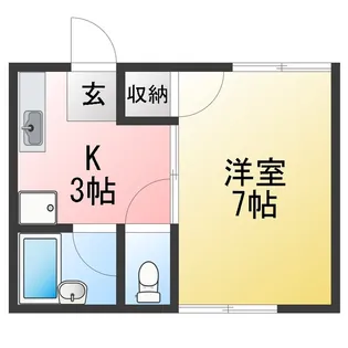 アークティ旭【1階】の間取り
