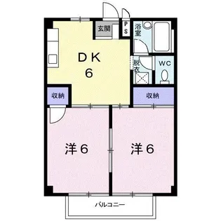 コーポ旭(北山町)【2階】の間取り