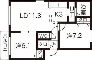 グランシャリオ【3階】の間取り