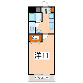PA水前寺【4階】の間取り
