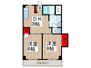 ハイツ白百合【3階】の間取り