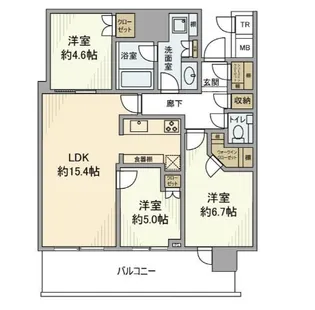 パークタワー晴海【20階】の間取り