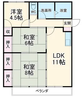 ライフピア山田【2階】の間取り