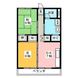 宮尾ハイツ【3階】の間取り