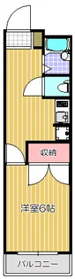 フラッツ東亜【3階】の間取り