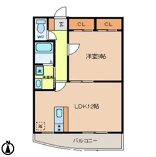 サンシエール チエI【1階】の間取り