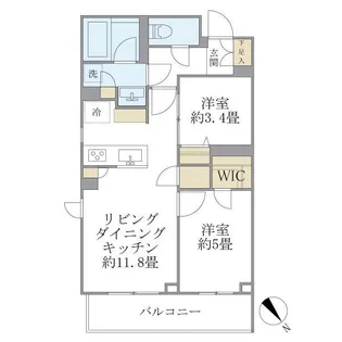 La Perla Meguro-HigashiyamaII【2階】の間取り