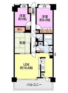 藤和シティホームズ大倉山弐番館【4階】の間取り