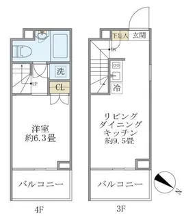 アプリーレ赤坂の間取り