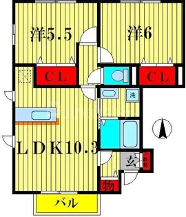 サンルーチェ A【1階】の間取り