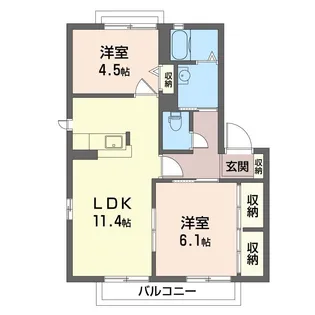 エトワールA【2階】の間取り