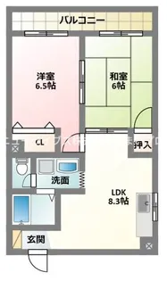 エストジャルダン西口【4階】の間取り