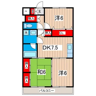 グランペールマンション【3階】の間取り