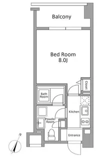 レジディア築地【4階】の間取り