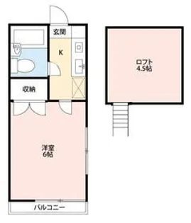 メゾン中尾第7 A・B【2階】の間取り