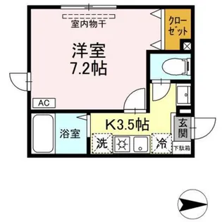 ルグランウィルB【1階】の間取り