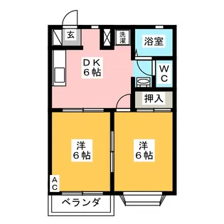 アミティー大林【2階】の間取り