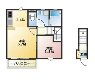 八軒ヴィラ【2階】の間取り