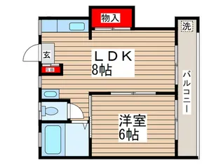 コ-ポアサノ【2階】の間取り