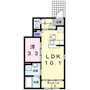 ラ・プラージュ【1階】の間取り