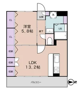 ロイヤル岩切VII【1階】の間取り