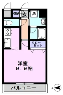 ラインサイドミヤザワ【4階】の間取り