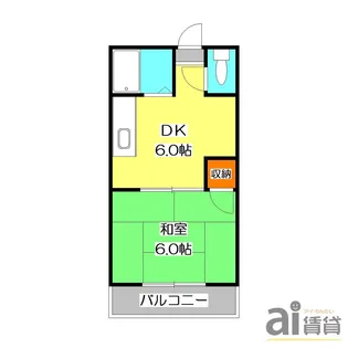 コーポ南入曽【1階】の間取り