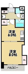 コンソラーレ日本橋【7階】の間取り