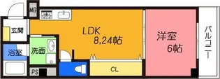 TJ MODERNO EIDAI【4階】の間取り