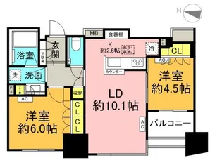 パークホームズ本郷東大前【5階】の間取り
