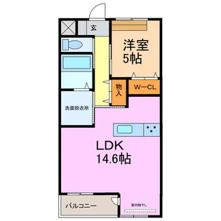 スフィアクラウン【2階】の間取り