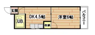 コーポナウ【1階】の間取り