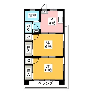 アミティエ伊勢【4階】の間取り