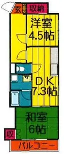 ルシェル赤羽【1階】の間取り
