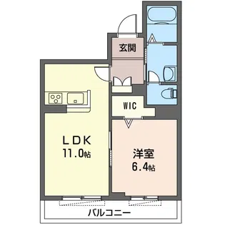 パーシモン大和【2階】の間取り